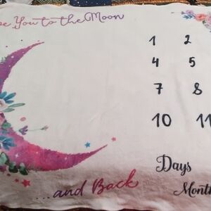 Floral Moon Milestone Blanket